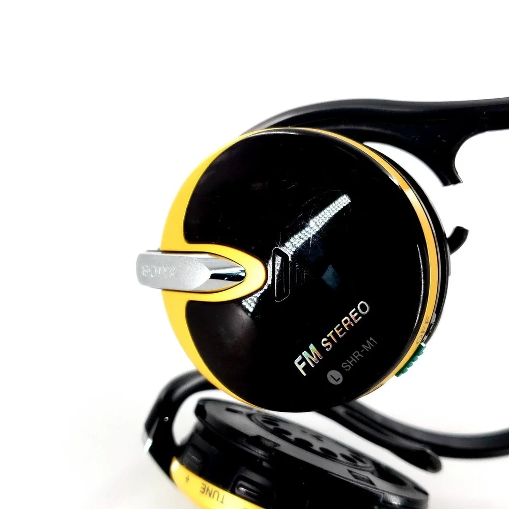 Sony SHR-M1 Synthesized FM Stereo Radio Headphones No Pads Tested & Works